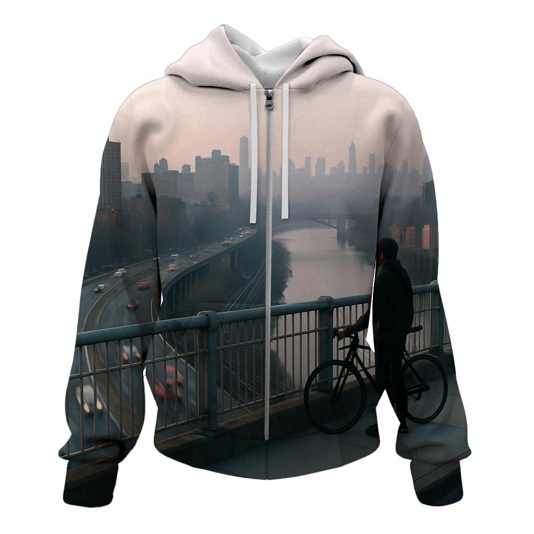 Harlem River Viaduct Morning Haze Over Upper Manhattan hoodies fashion