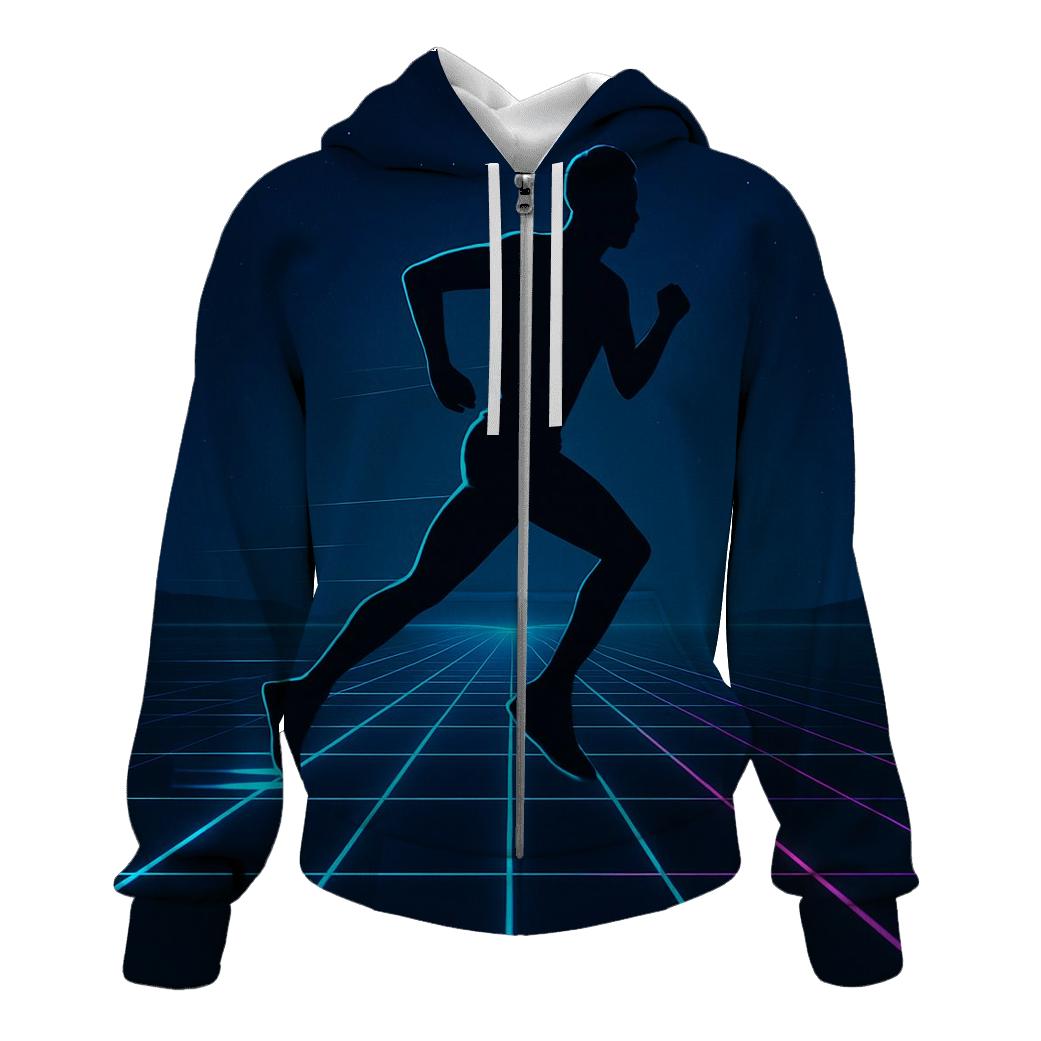 Midnight Marathon Neon Grid hoodie trends