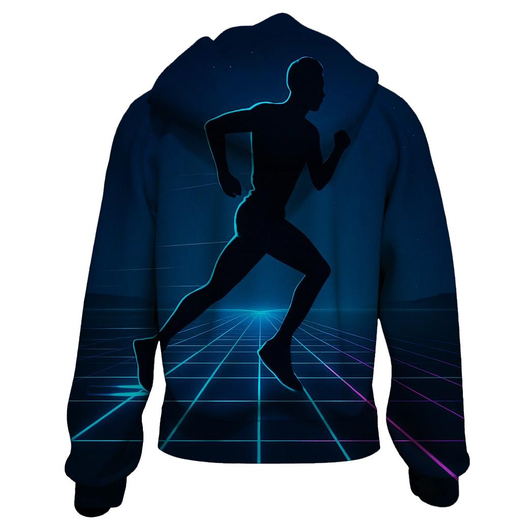 Midnight Marathon Neon Grid hoodie trends