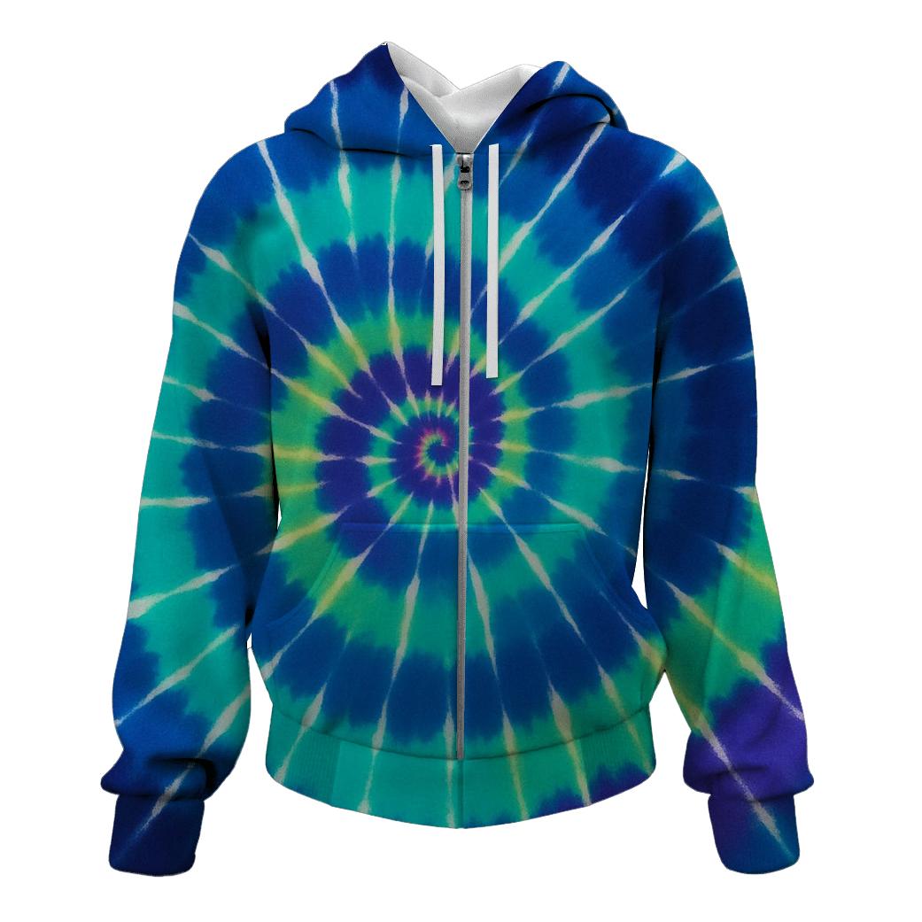 Aurora Spiral Overdye Nebula Whorl custom hoodies