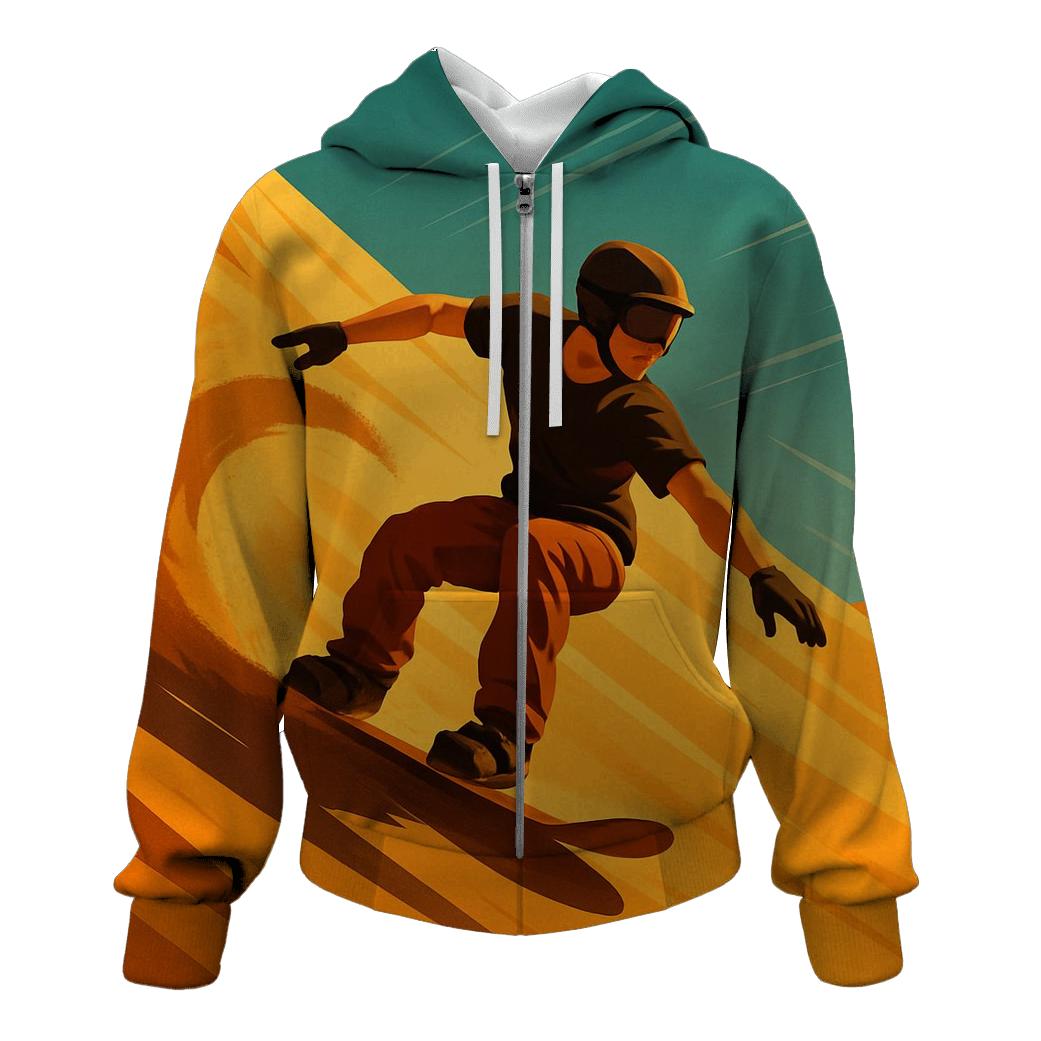 Desert Dunes Sandboard Carve zip-up hoodies