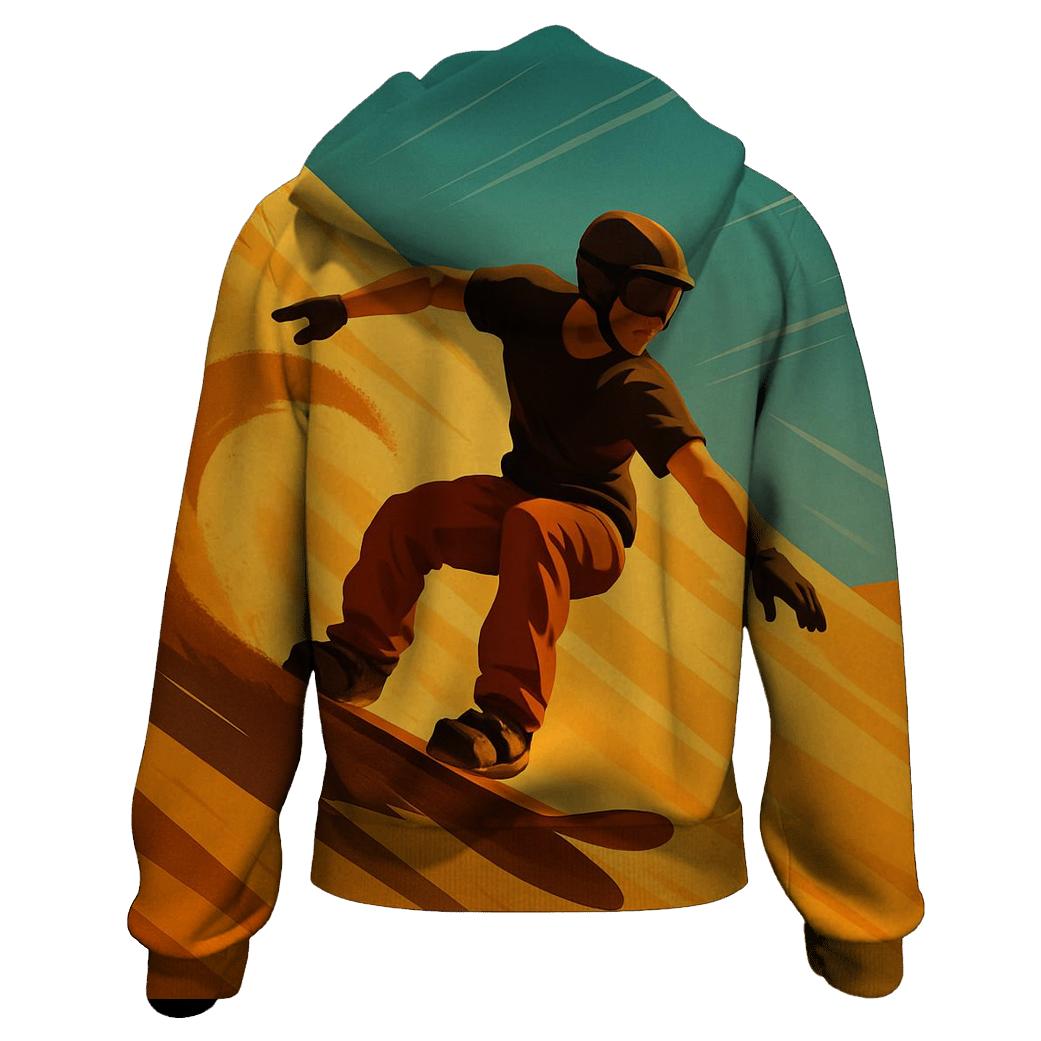 Desert Dunes Sandboard Carve zip-up hoodies