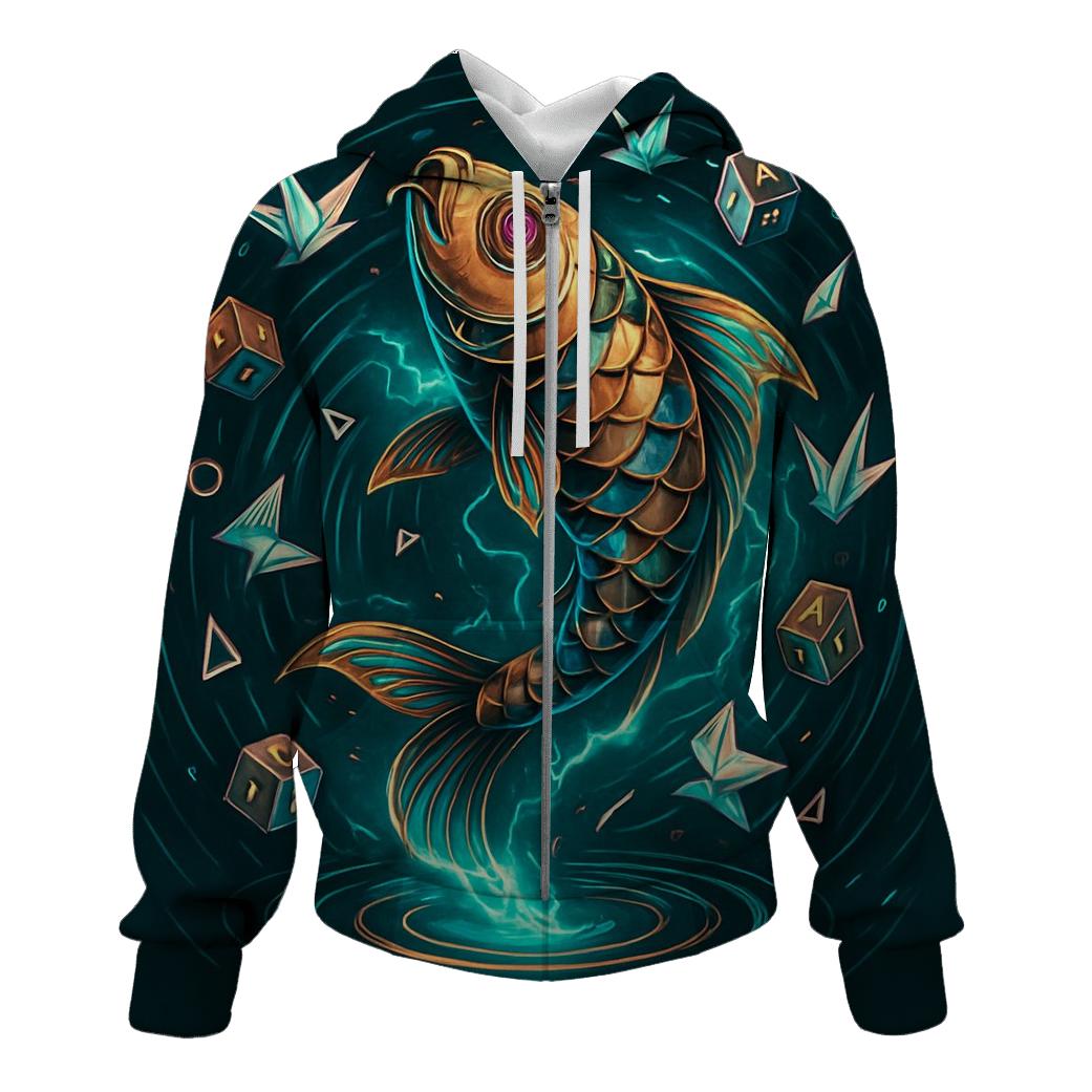 Clockwork Koi Cyclone custom hoodies