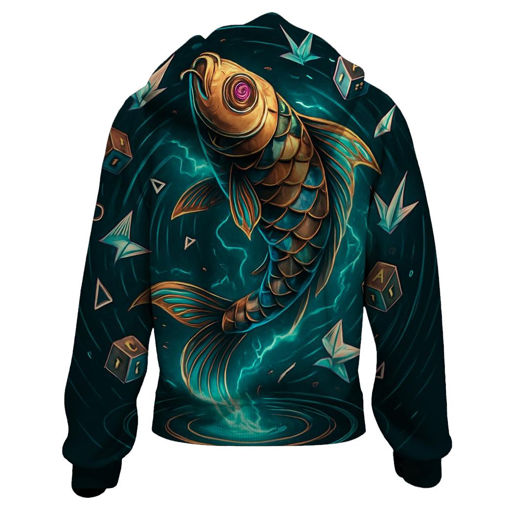 Clockwork Koi Cyclone custom hoodies