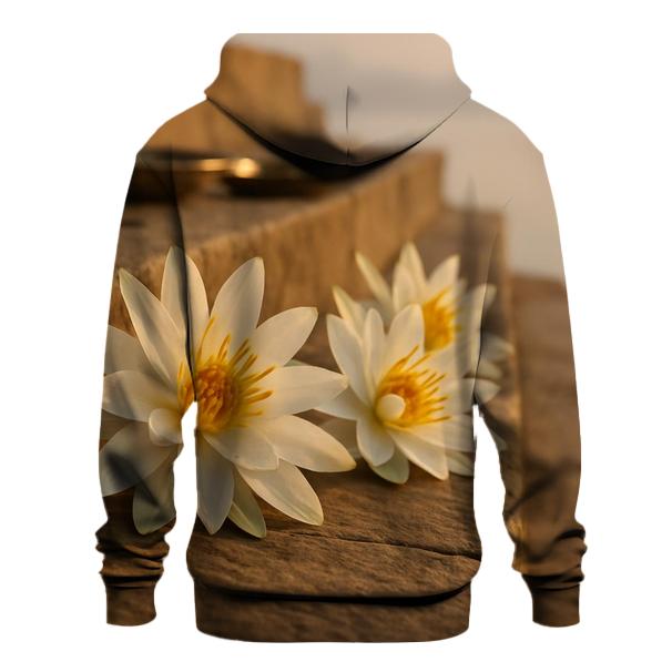 Ganges Water Lily Offerings Drying On A Stone Ghat custom hoodies