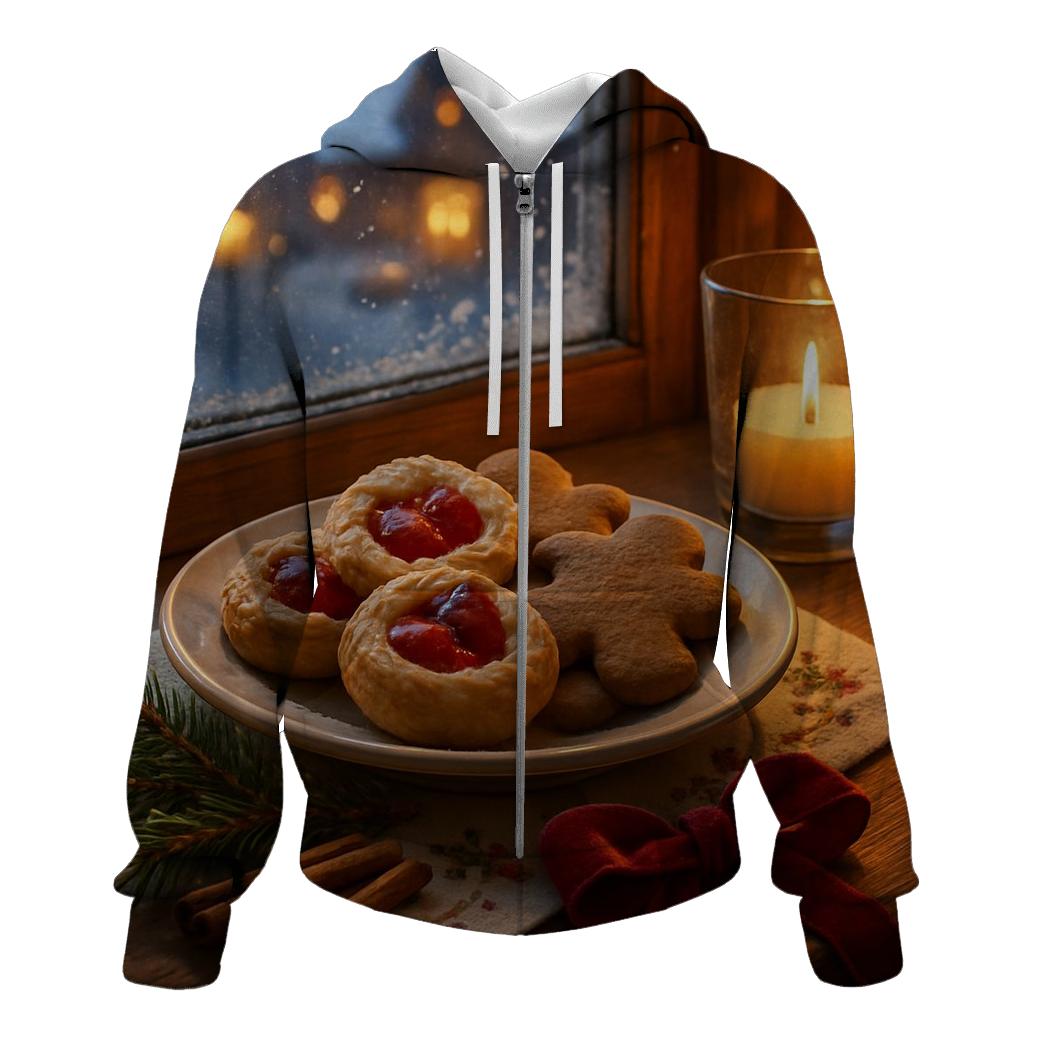 Sugarplum Village Window On A Snowy Night hoodie trends