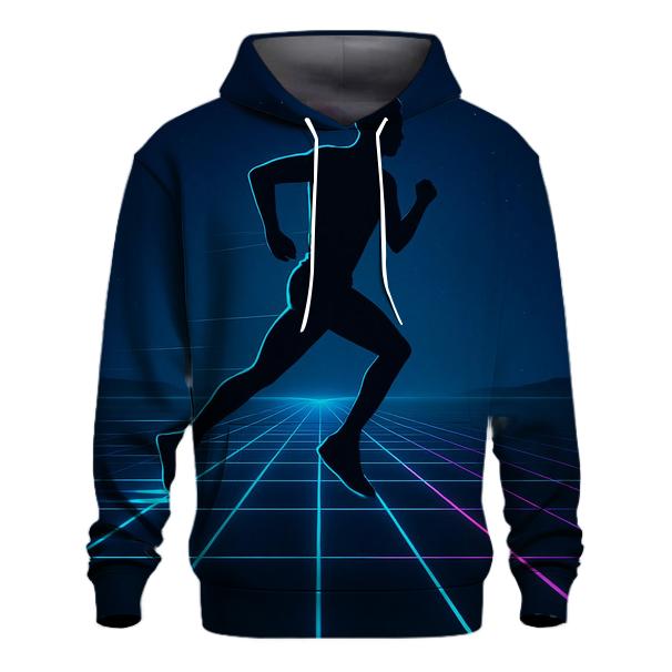Midnight Marathon Neon Grid zip-up hoodies
