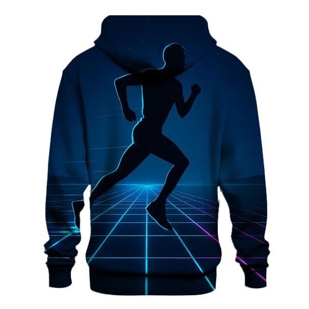 Midnight Marathon Neon Grid zip-up hoodies