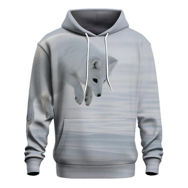 Tundra Pounce Arctic Fox designer hoodies