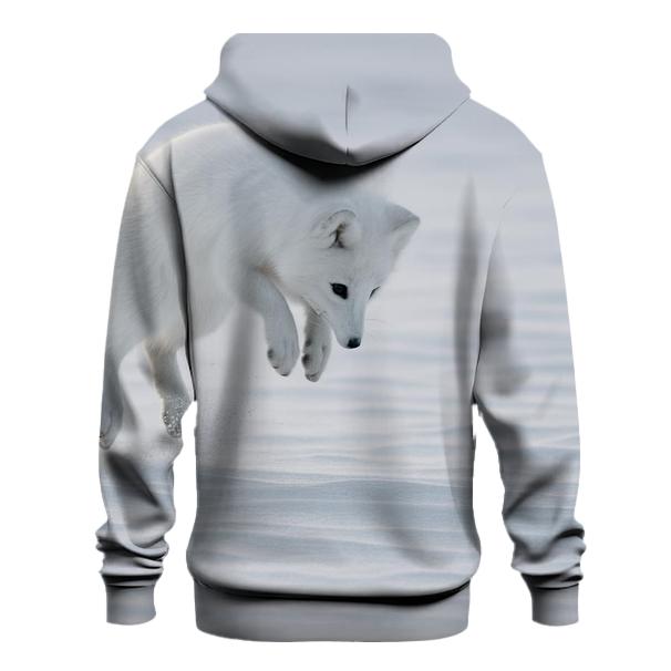 Tundra Pounce Arctic Fox designer hoodies
