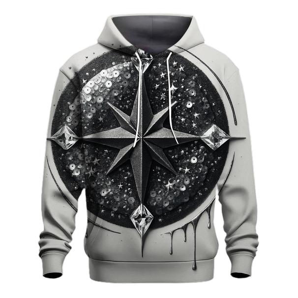 Celestial Sequin Compass hoodie designs