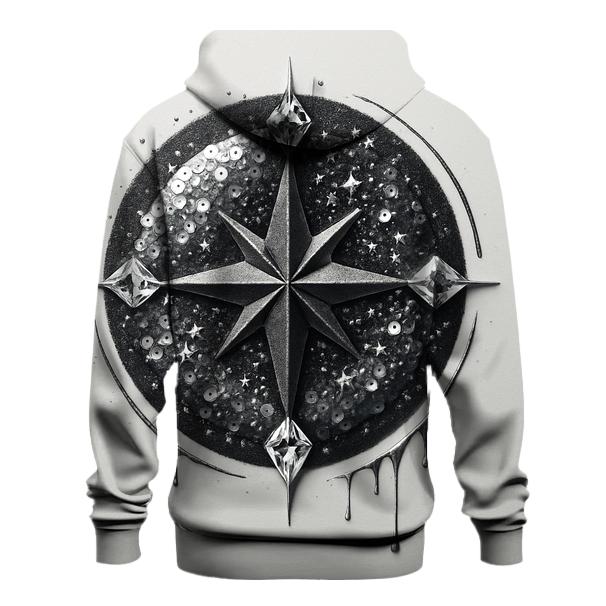 Celestial Sequin Compass hoodie designs