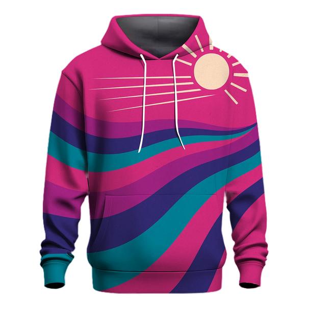 Roller Rink Neon Waves graphic hoodies