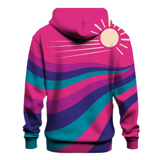 Roller Rink Neon Waves graphic hoodies
