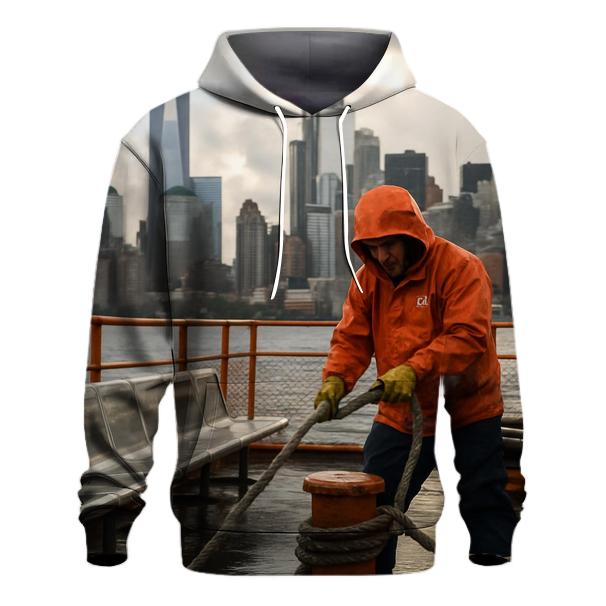 Downtown Manhattan After Rain From A Staten Island Ferry Deck zip-up hoodies