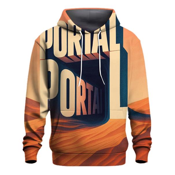 Desert Mirage Typography Portal hoodie trends