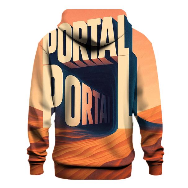 Desert Mirage Typography Portal hoodie trends