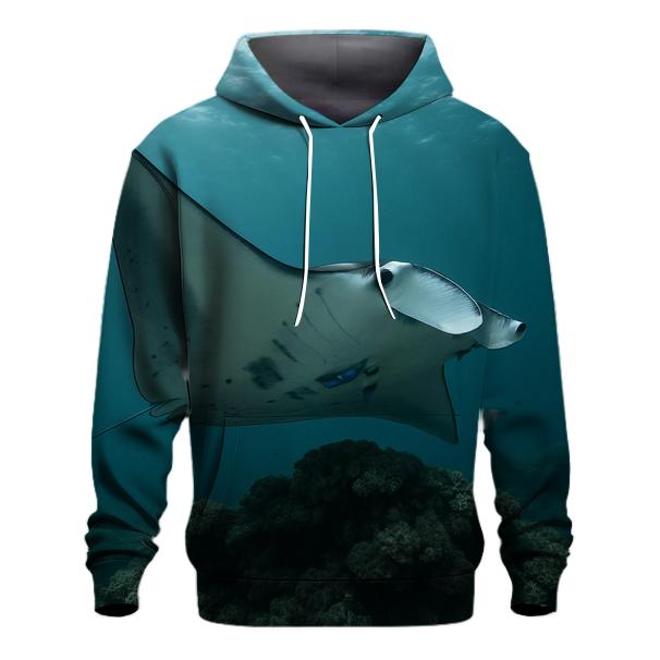 Reef Clinic Manta Ray embroidered hoodies