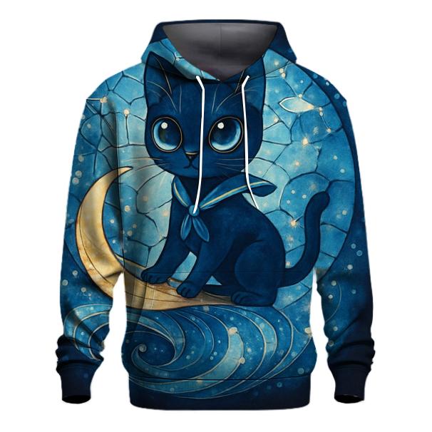 Lunar Tide Glasscat graphic hoodies