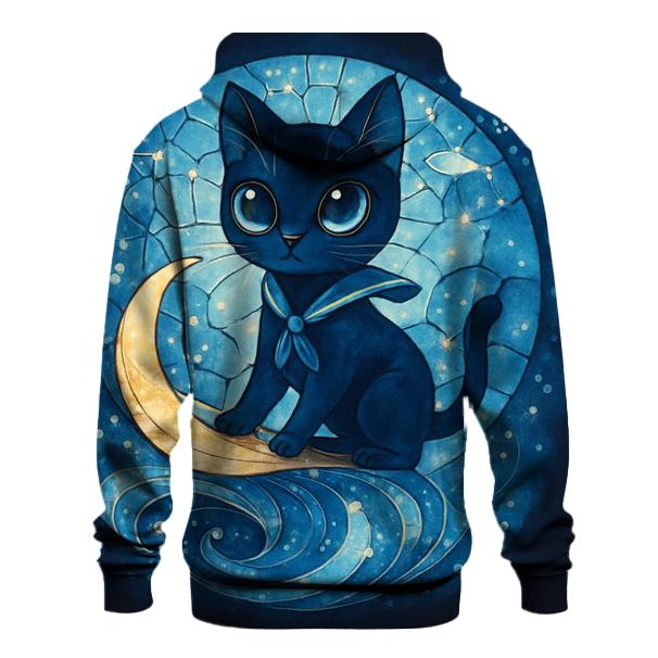 Lunar Tide Glasscat graphic hoodies