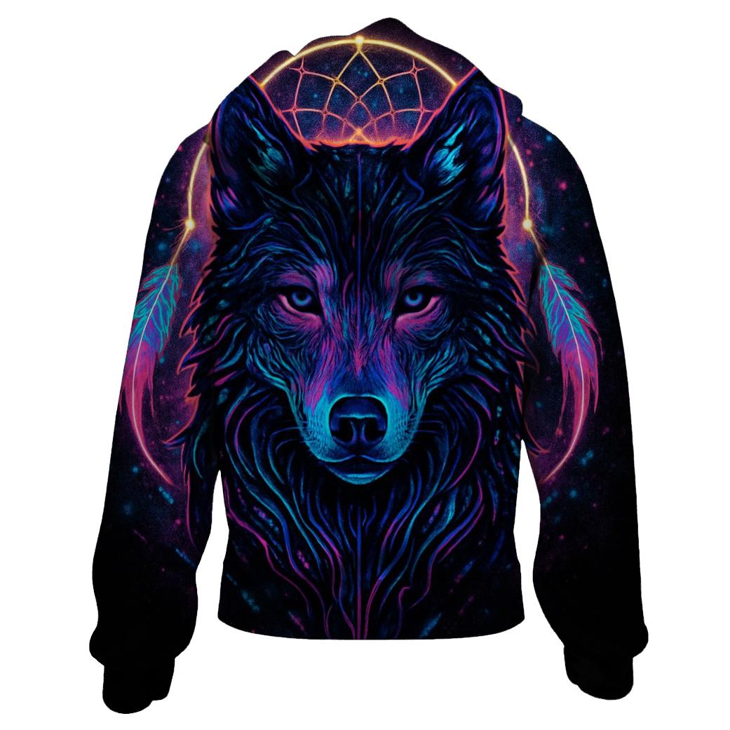 Neon Dreamcatcher Starwolf graphic hoodies
