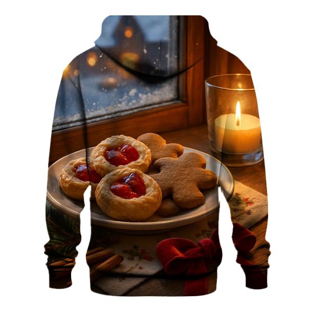 Sugarplum Village Window On A Snowy Night custom hoodies