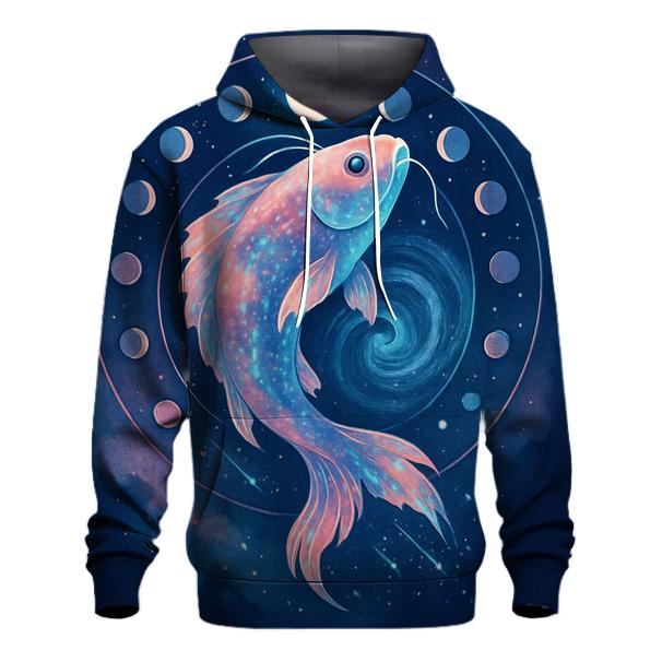 Voyage Of The Comet Koi embroidered hoodies