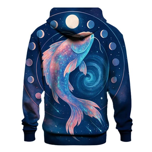 Voyage Of The Comet Koi embroidered hoodies