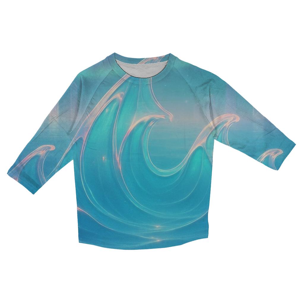 Prismatic Tide Cathedral trendy 3/4 sleeve tops