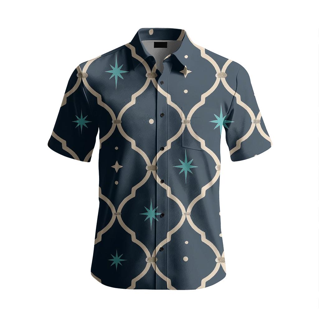 Celestial Ogee Constellation Lattice custom embroidered shirts