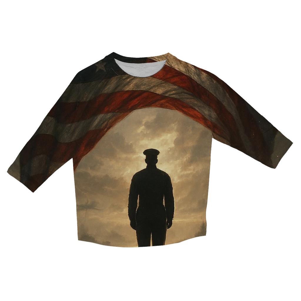 Freedom Watch Over Silent Waters printed three quarter sleeve shirts