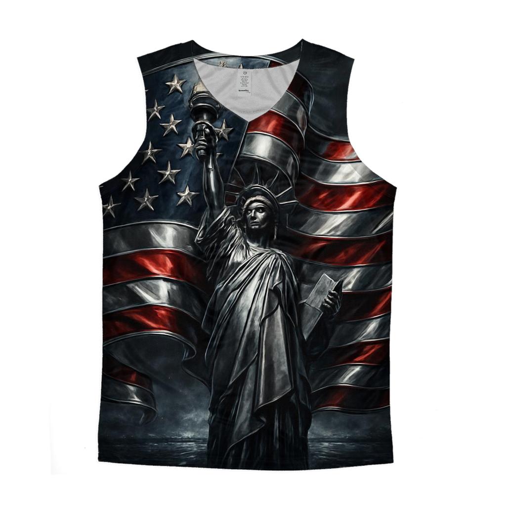 Chrome Liberty Crestwave personalized athletic tanks
