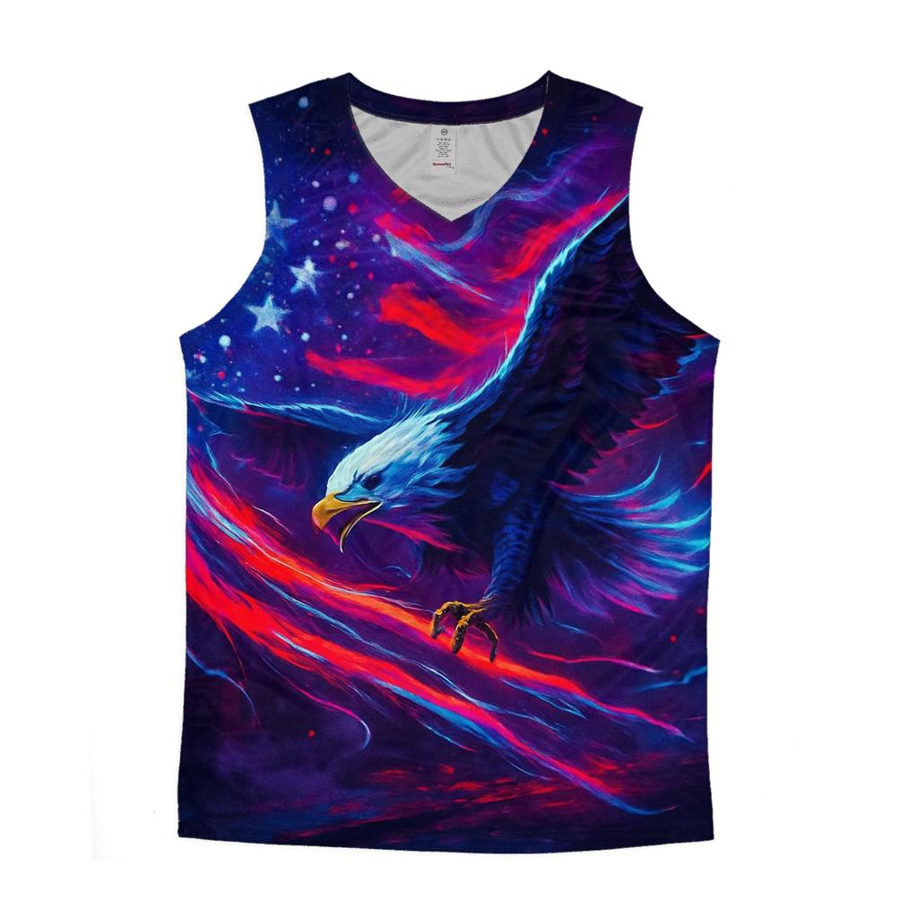 Neon Alley Starstripe Surge personalized athletic tanks