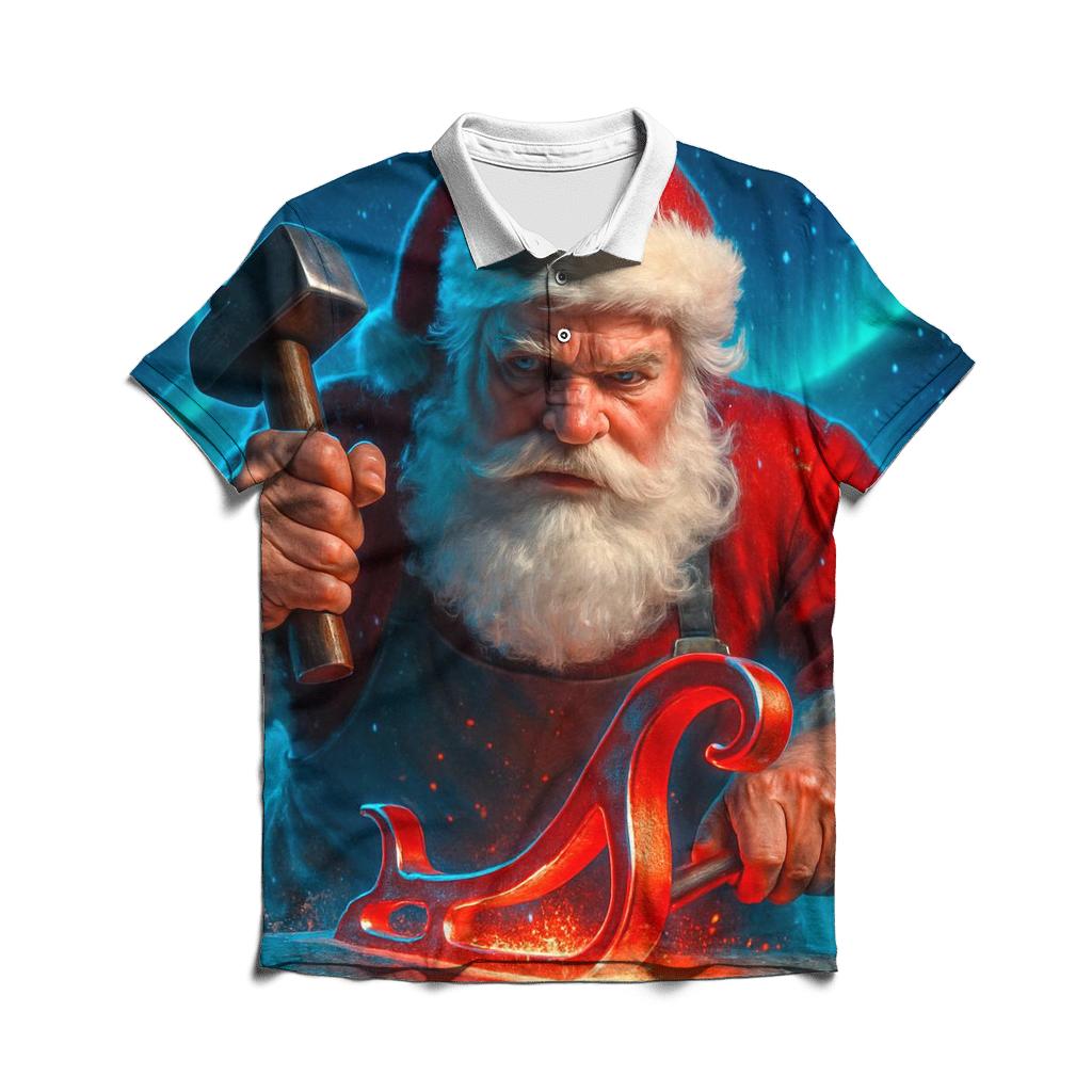 Aurora Forge Santa branded logo polo shirts
