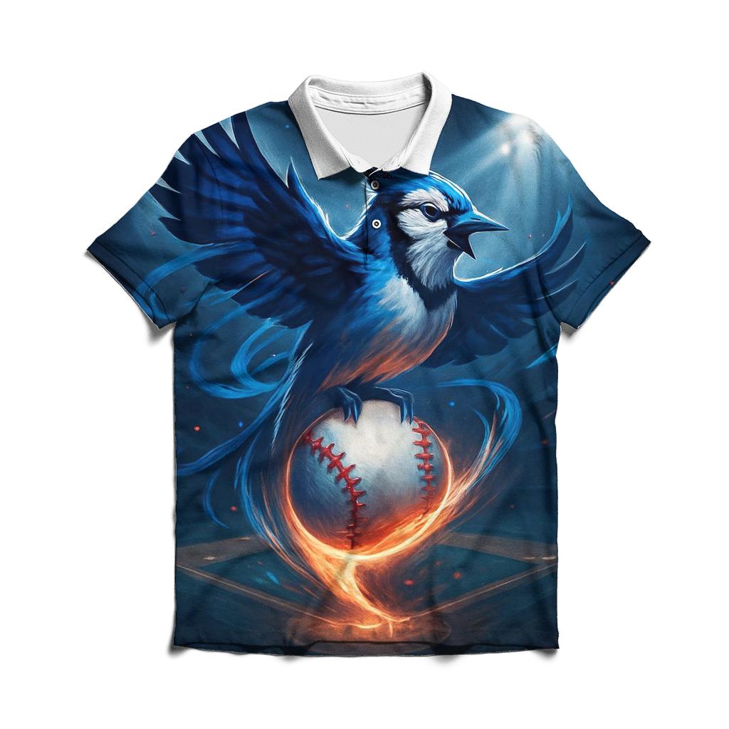 Aurora Feather Arc Blue Jays personalized polo shirts