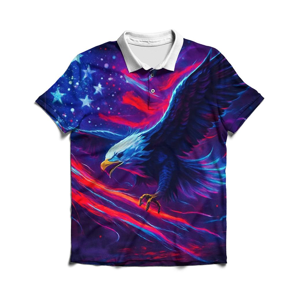 Neon Alley Starstripe Surge personalized polo shirts