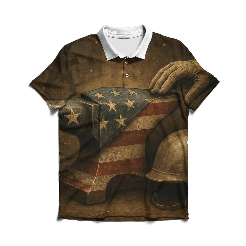 Memorial Forge Of The Thirteen Stripes casual sports polo shirts