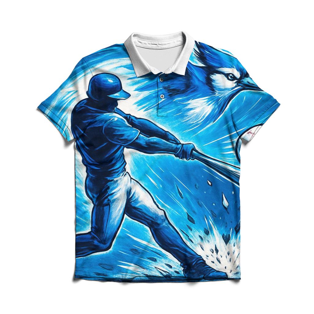 Bat Swing Surge With Blue Jays Motion custom polo shirts