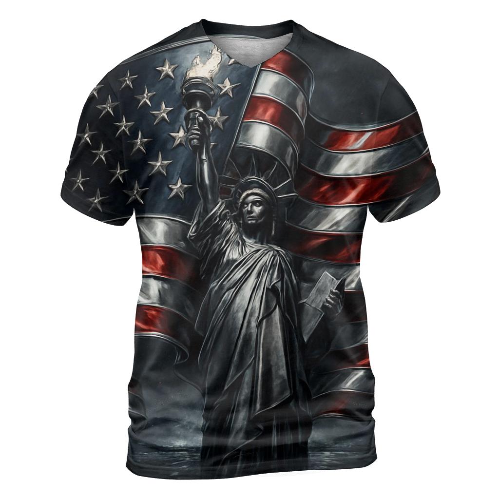 Chrome Liberty Crestwave statement graphic shirts