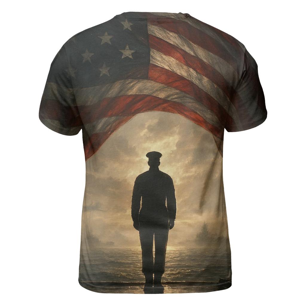 Freedom Watch Over Silent Waters vibrant all-over design tees