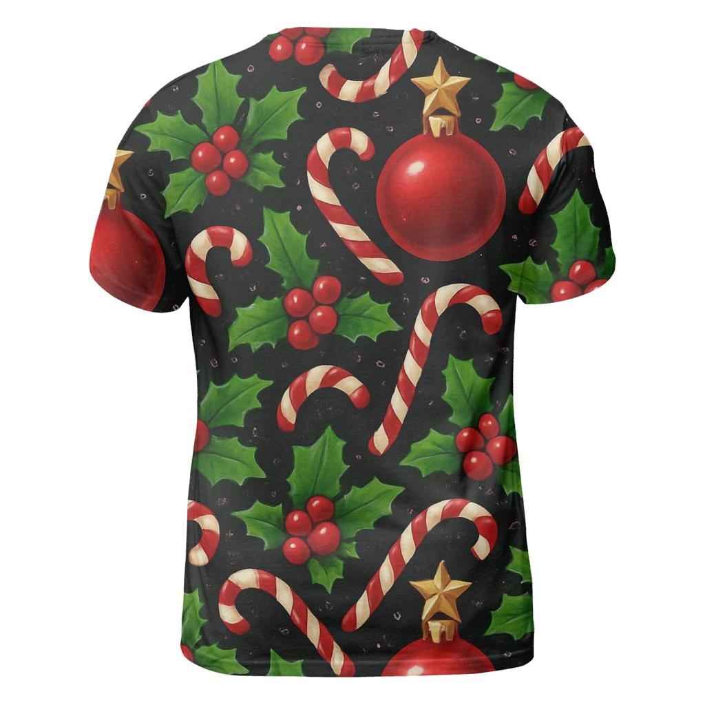 Crimson Ornament Star Tessellation On Black Background unique graphic print tees