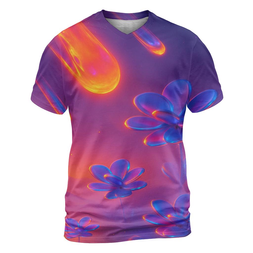 Chromatic Meteor Garden vibrant all-over design tees