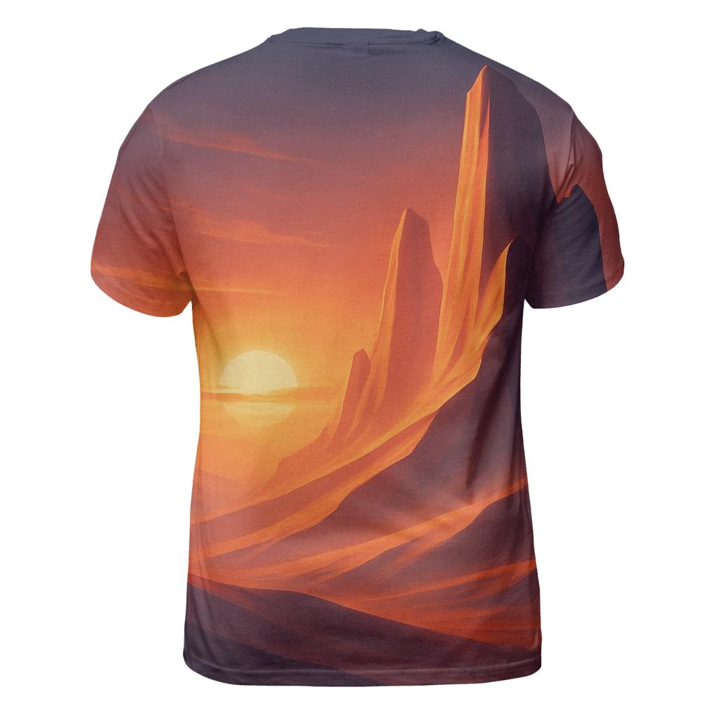 Ember Dune Cathedral artistic all-over print tops