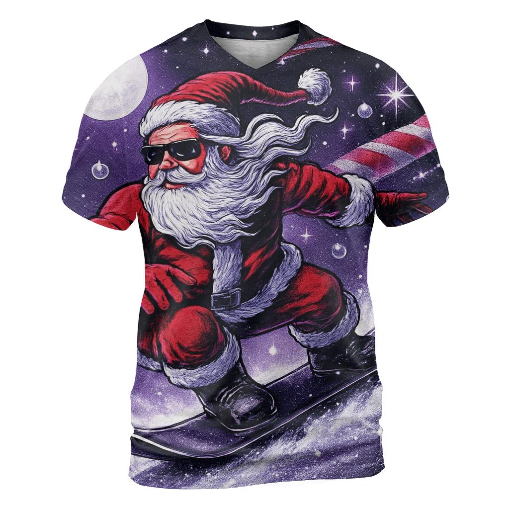 Comet Snowboard Santa designer pattern shirts