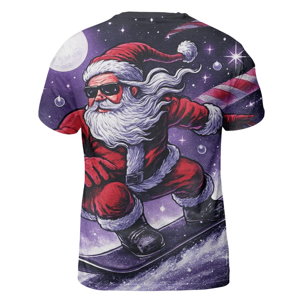Comet Snowboard Santa designer pattern shirts