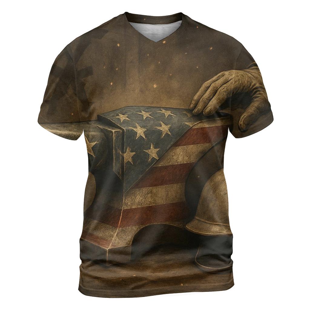 Memorial Forge Of The Thirteen Stripes vibrant all-over design tees