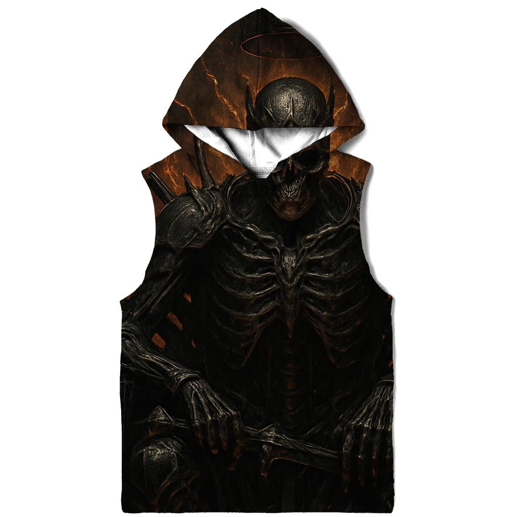 Throne Of The Ember Crowned Skeleton King pullover hoodies