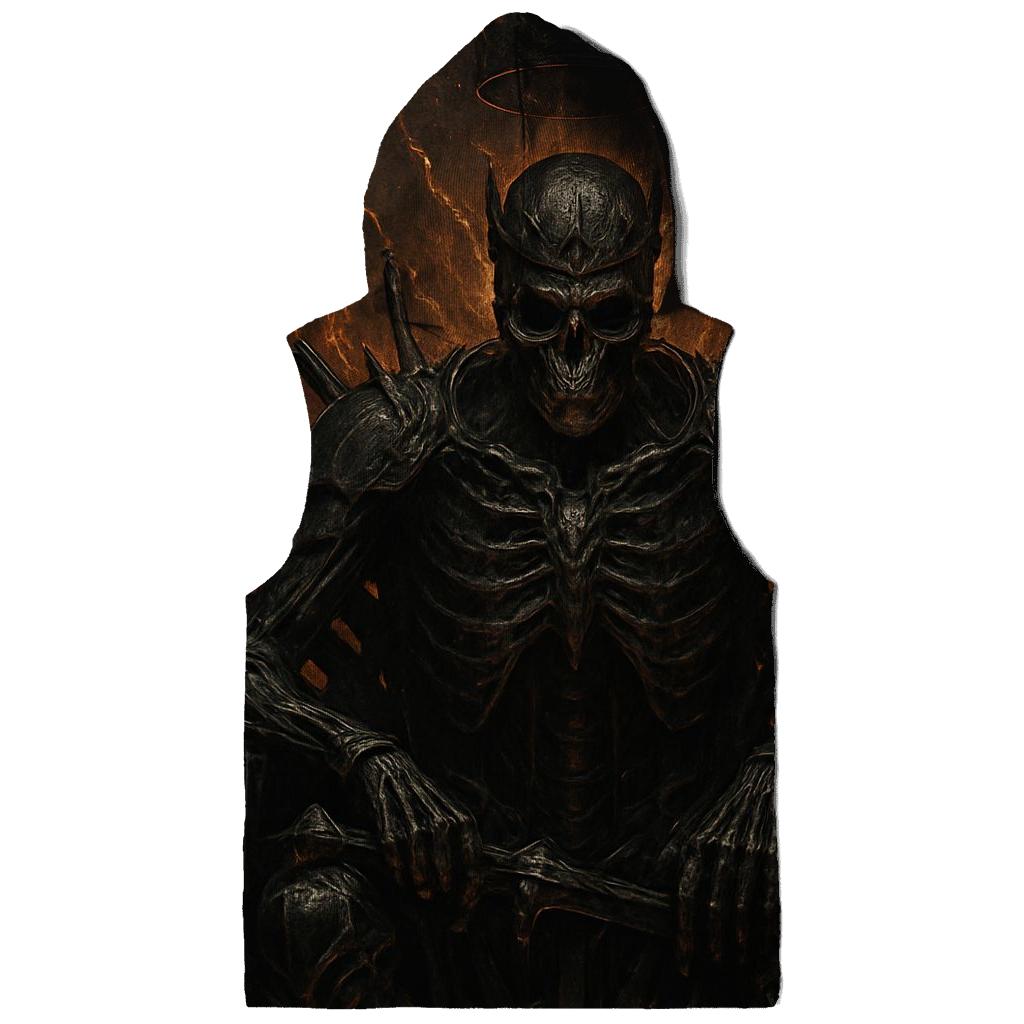 Throne Of The Ember Crowned Skeleton King pullover hoodies