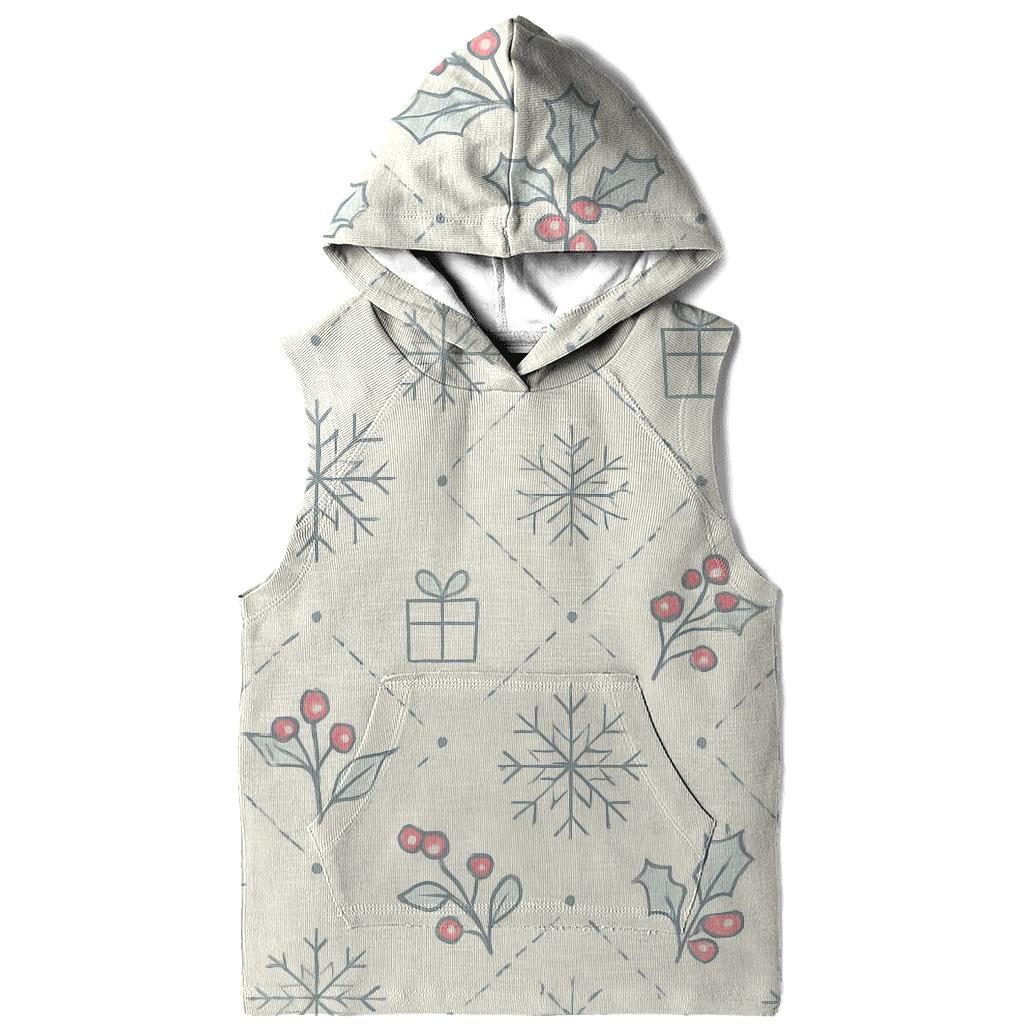 Ivory Snowflake Holly Lattice On White Background custom hoodies