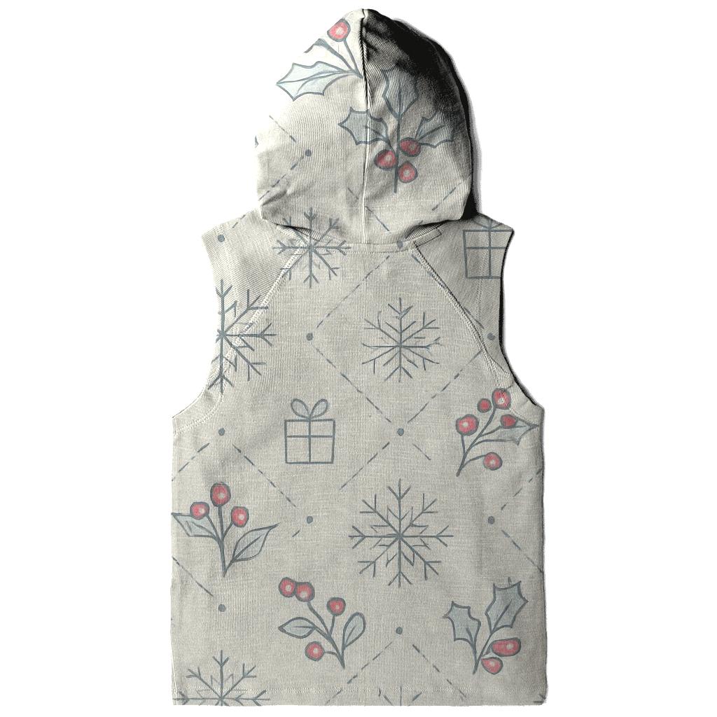 Ivory Snowflake Holly Lattice On White Background custom hoodies